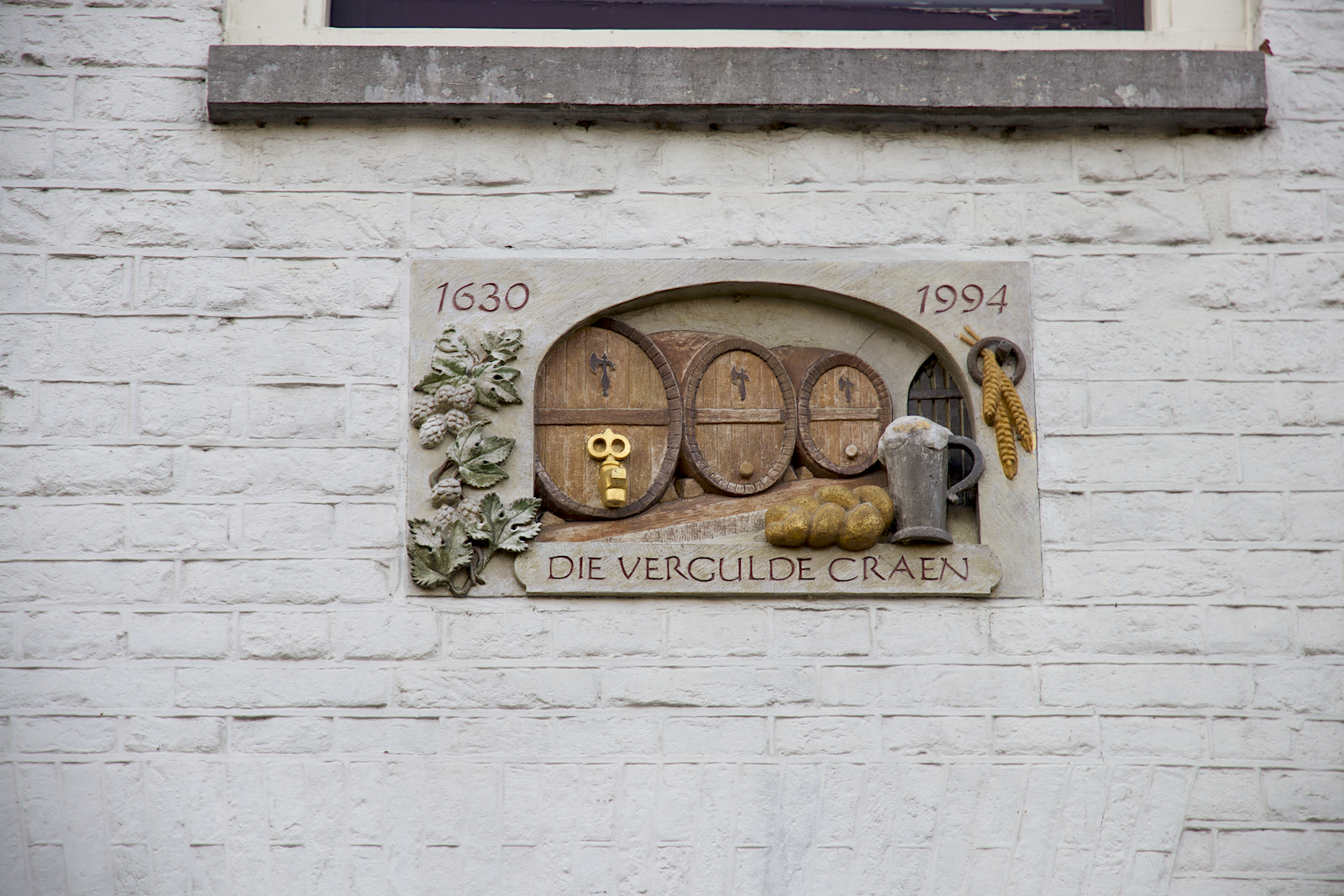 Voormalige woonhuis Trijn van Leemput waar ook Utrechtse brouwerij 'Die Vergulde Craen' gevestigd was.