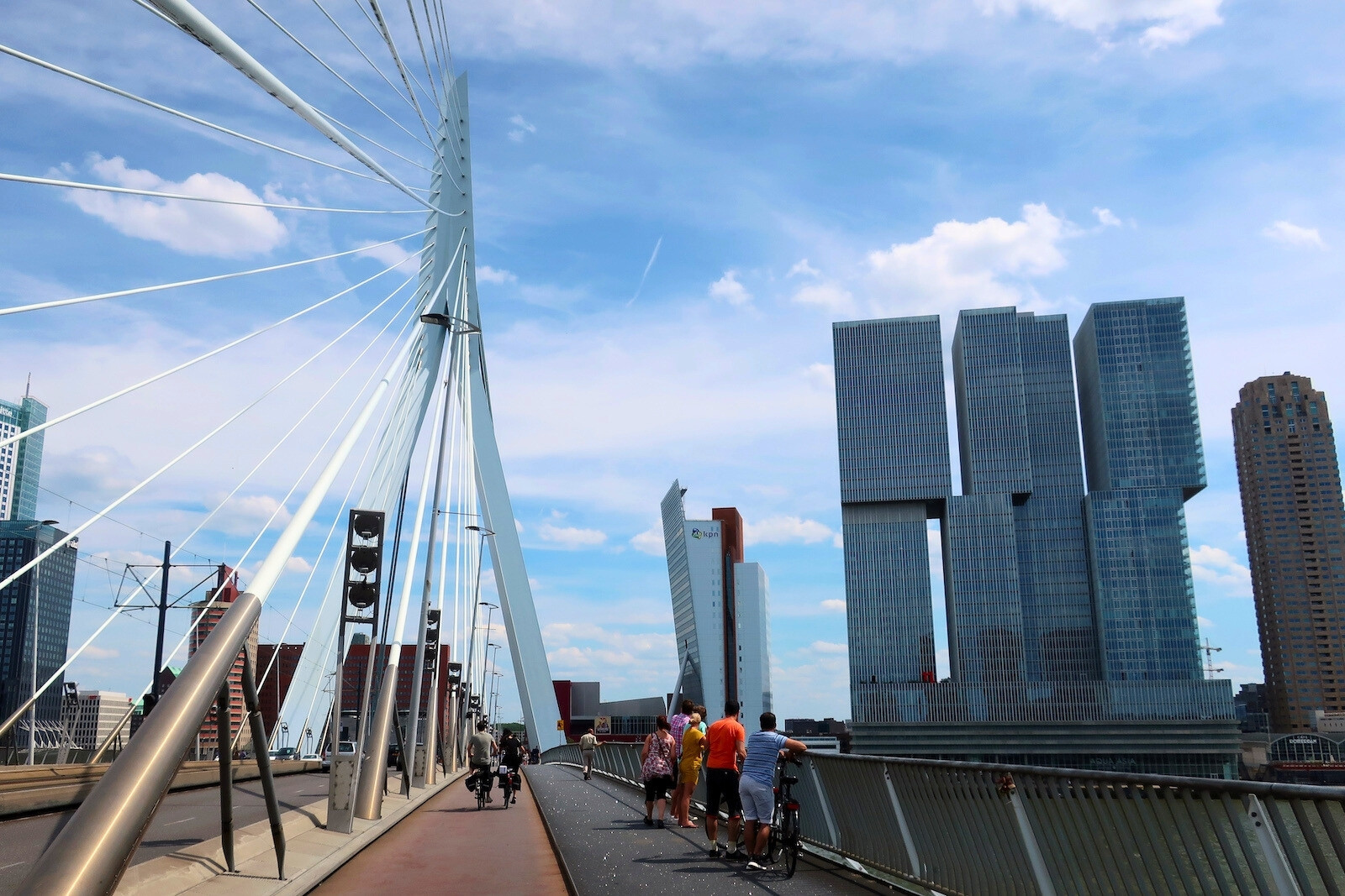 De Erasmus Brug in Rotterdam, bijgenaamd 'De Zwaan'