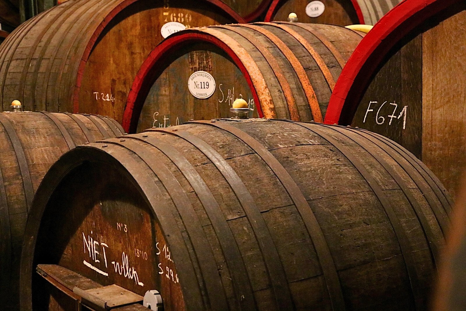 Barrel hall at Brouwerij Boon in Lembeek