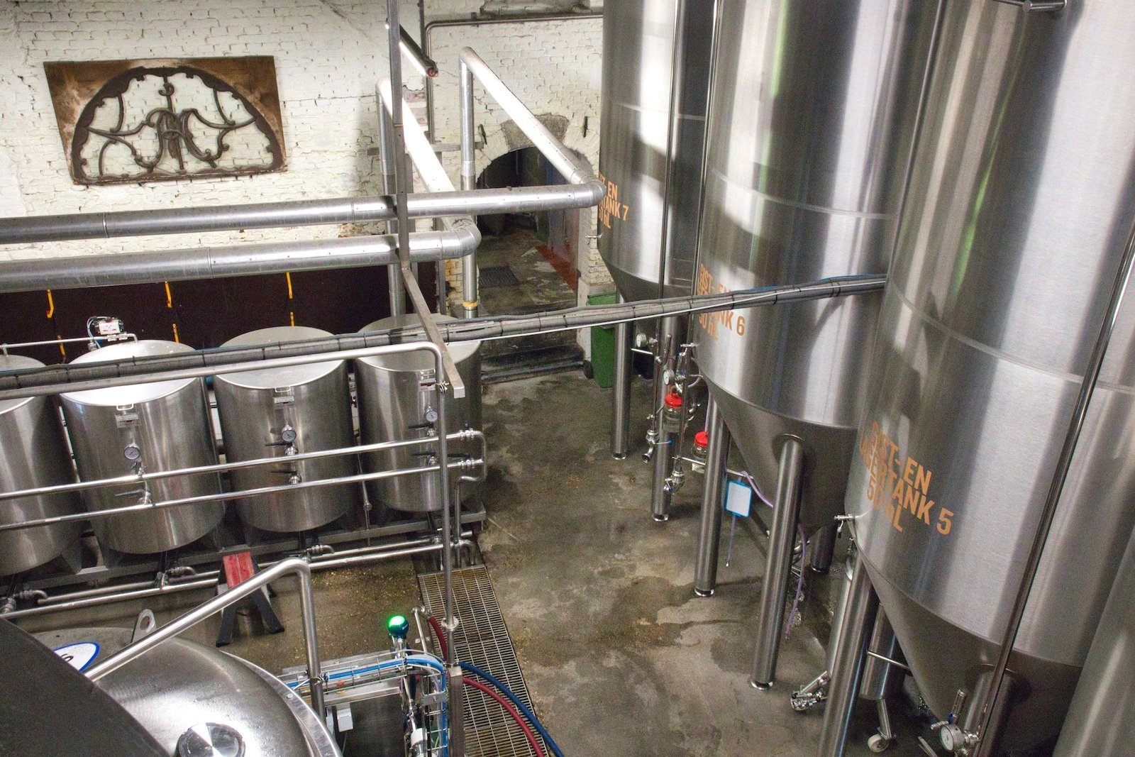 Castle brewery Ter Dolen beer tanks