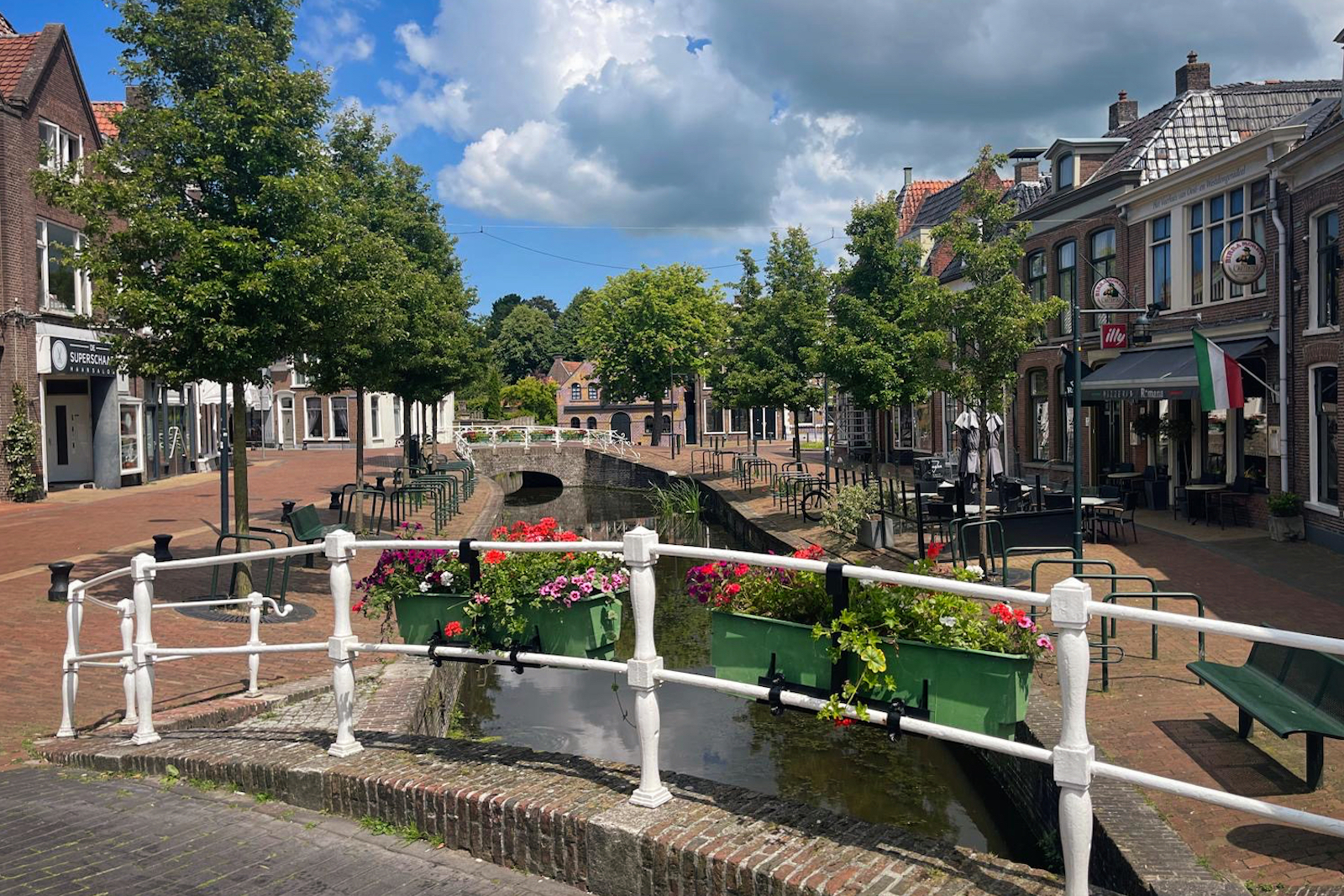 Dokkum picturesque city centre 