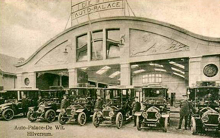 Auto-Palace De Wit, de garage rond begin 1900.