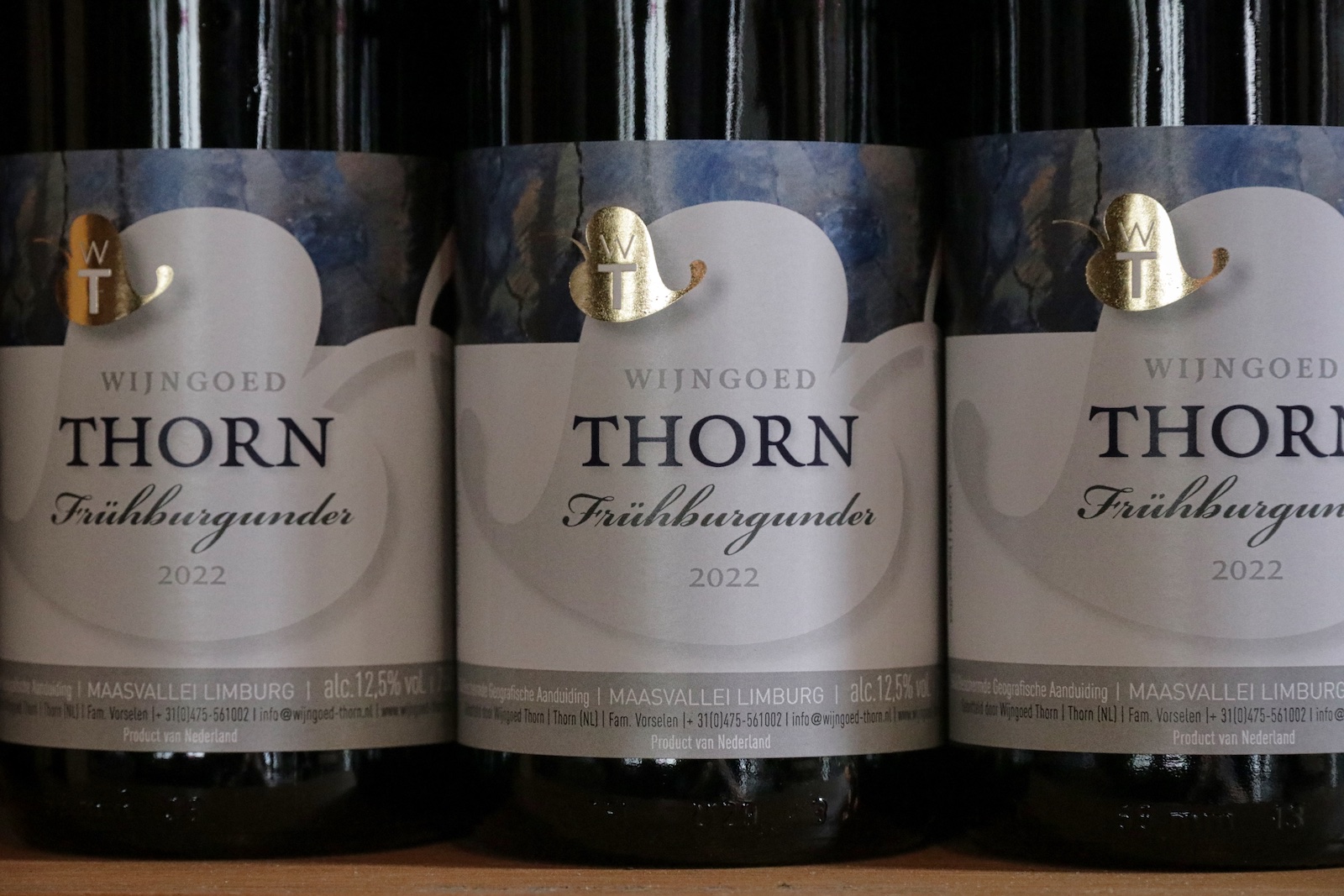 Frühburgunder in de wijnwinkel van Wijngoed Thorn