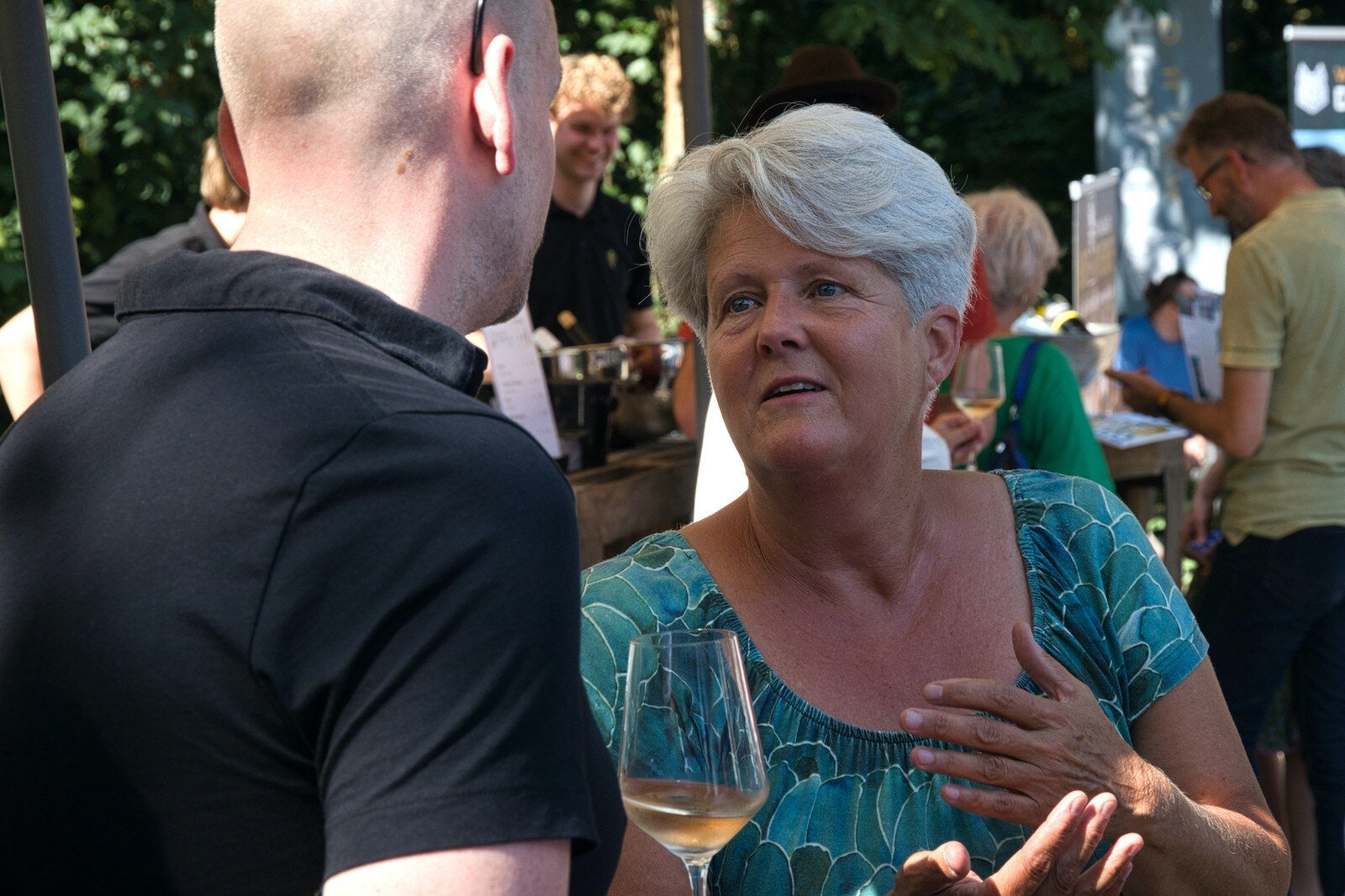 Winemaker Jantiene Broersma of Wijngaard De Frysling at Wine Festival of the Low Countries