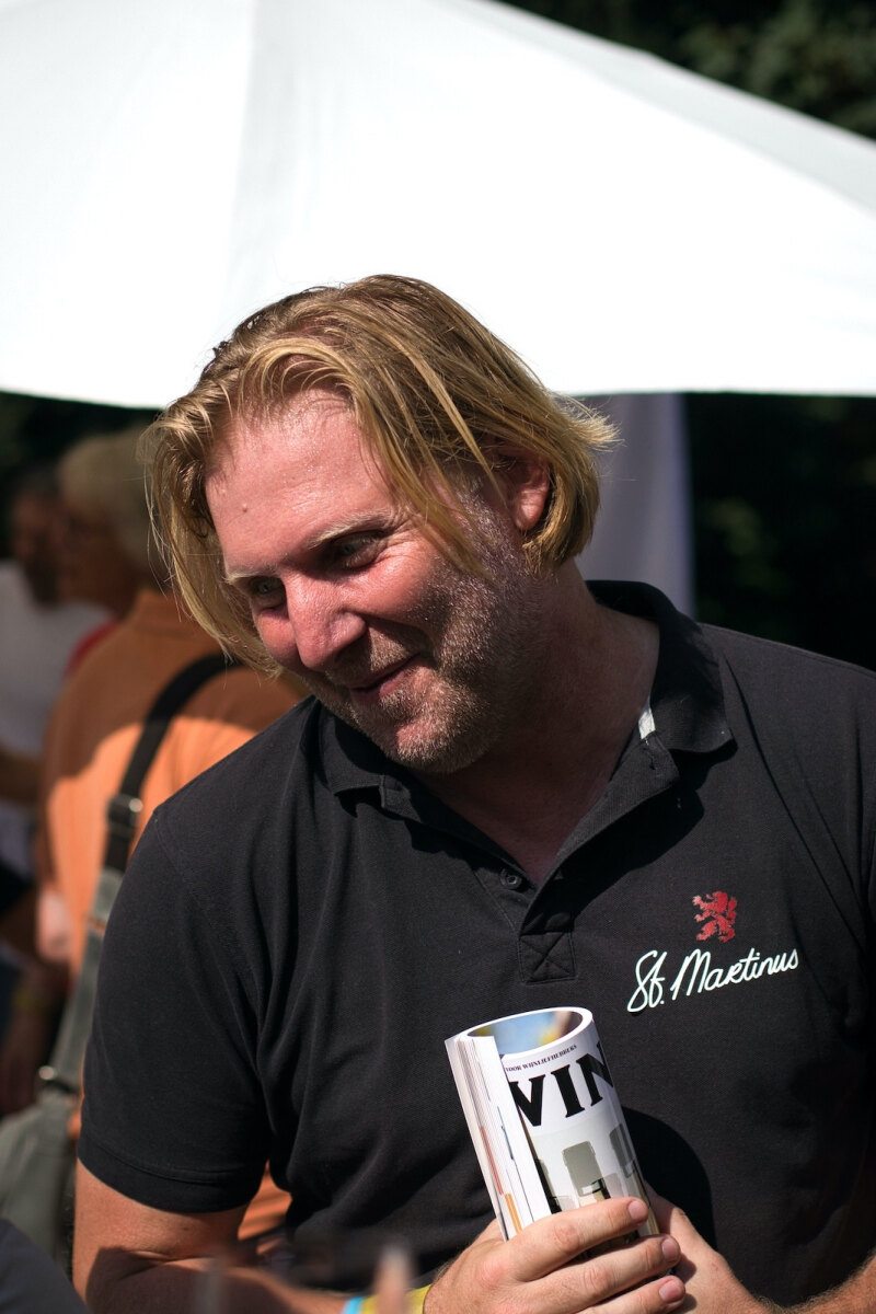 Winemaker Stan Beurskens of Wijngaard St. Martinus at Wine Festival of the Low Countries