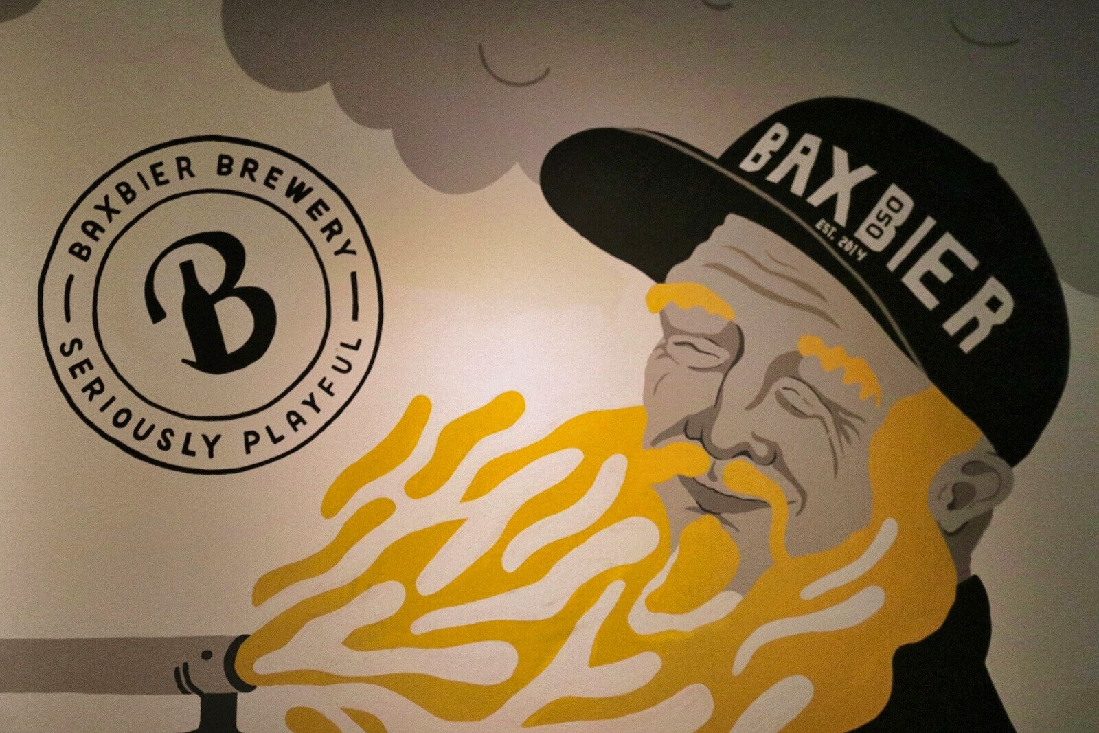 Wall painting at Baxbier Brewery in Groningen