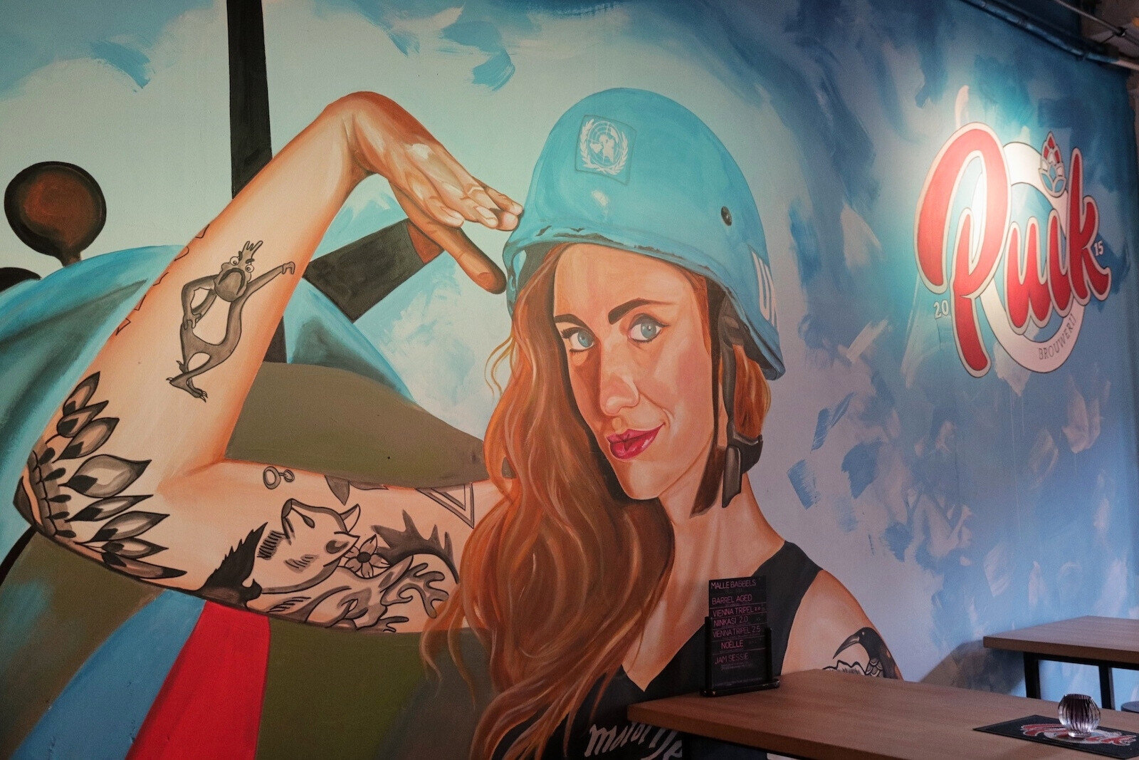 Mural at Puik Bieren brewery in Apeldoorn