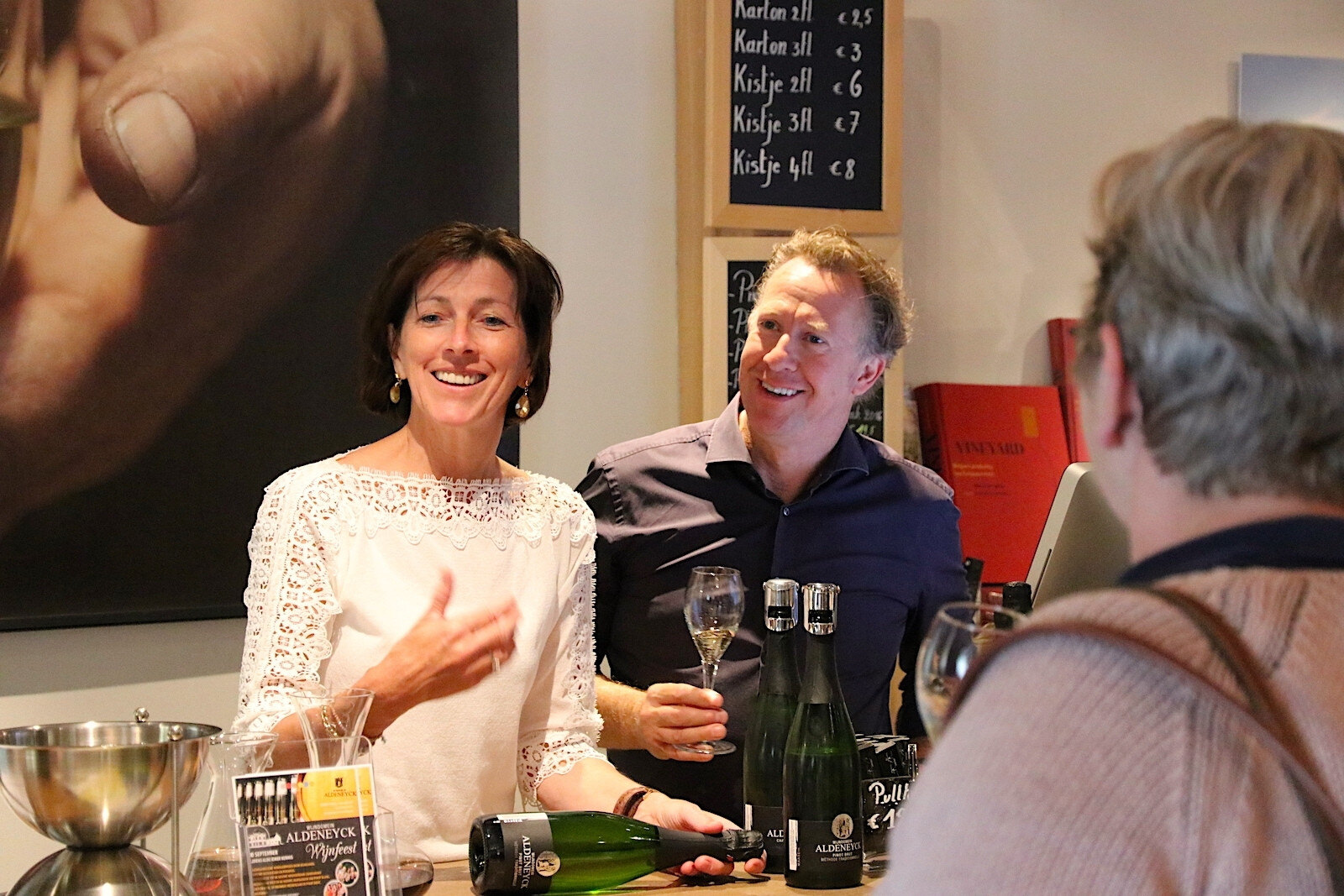 Karel Henckens and his wife Tine, owners of Belgian winery Wijndomein Aldeneyck