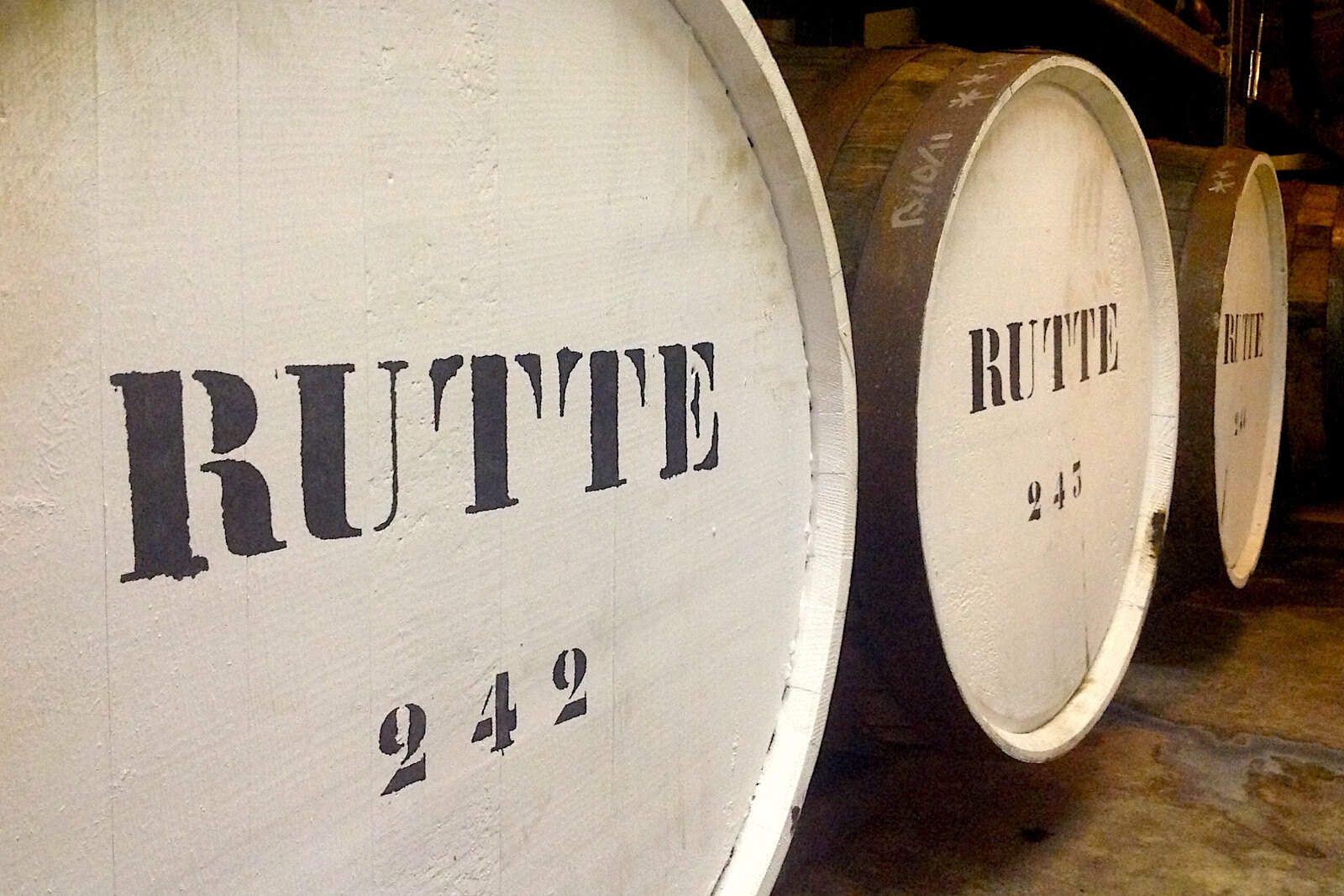 Barrel aged genever at Rutte Distillery in Dordrecht