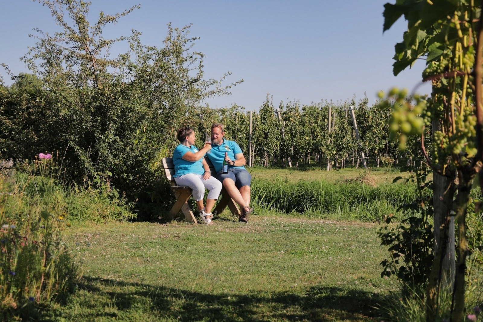 Karin en Jan, owners of Dutch winery Wijndomein Auansati in the Betuwe region