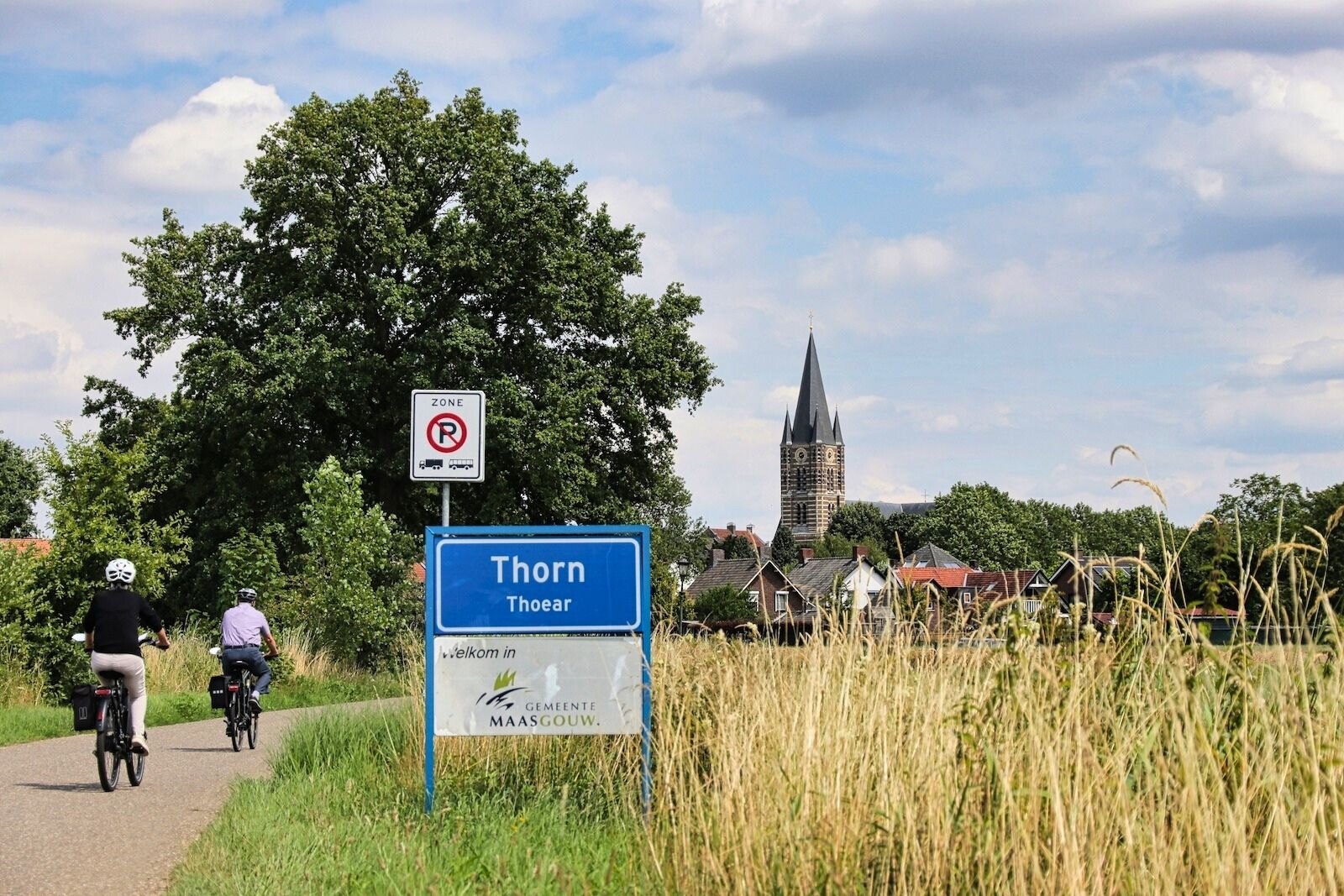 View of the town of Thorn in Limburg