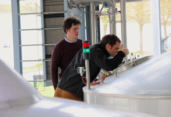 Jos and Karel Boon in the brewhouse