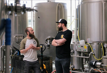 Brewing room at Baxbier Brewery in Groningen